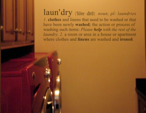 Laundry Definition | Wall Decals