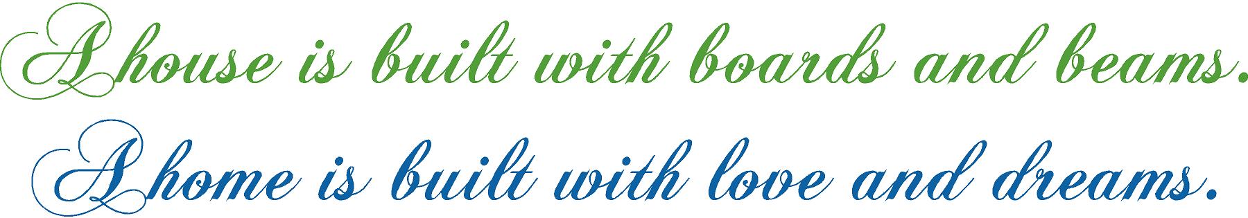 Home House Love Dream | Wall Decals