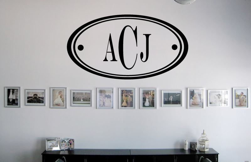 Oval Monogram | Wall Decals