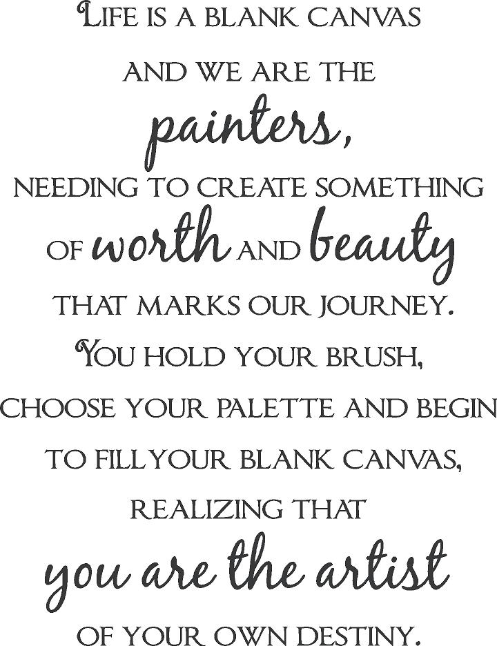 Life Is A Blank Canvas | Wall Decals