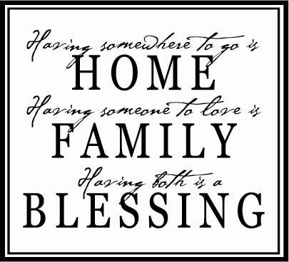 Home, Family, Blessing-Script | Wall Decals