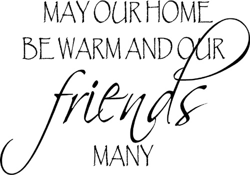 Home Warm Friends Many | Wall Decals