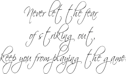 Never Let The Fear | Wall Decals