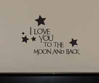 Moon & Back Stars | Wall Decals