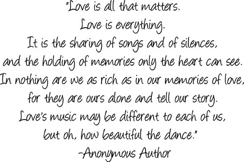 Love Is All That Matters | Wall Decals