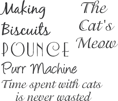 Kitty Phrases | Wall Decals