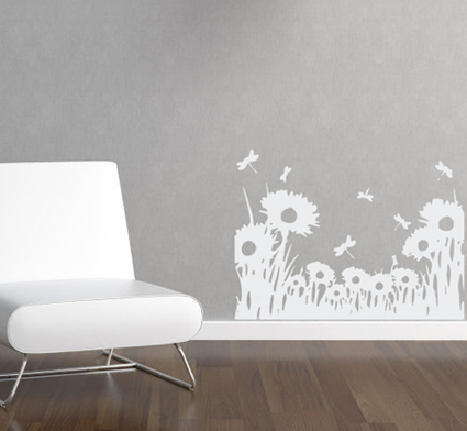 Dragonfly Flowers | Wall Decals