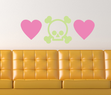 Skull N' Hearts | Wall Decals