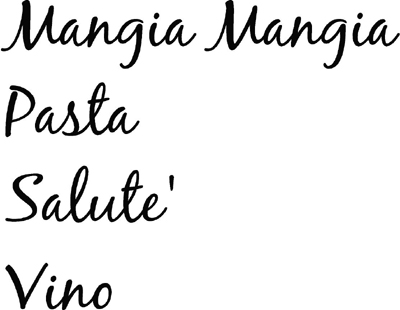 Simply Italian Words | Wall Decals