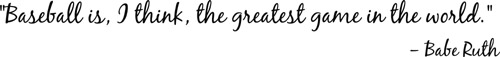 Baseball Greatest Game | Wall Decals