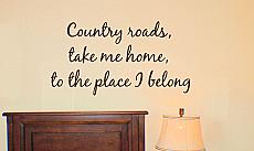 Country Roads | Wall Decals