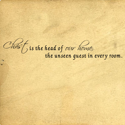Christ Head Of House Unseen Guest | Wall Decals