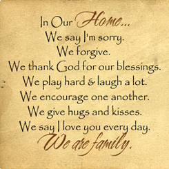 In Our Home We Are Family Design | Wall Decals