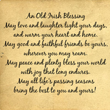 Old Irish Blessing Love Laughter | Wall Decals