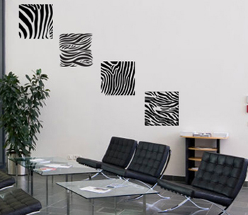 Four Zebra Stripes | Wall Decals 