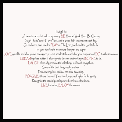 Living Life Enjoy The Moment | Wall Decals 