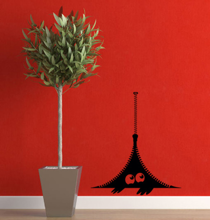 Zipper Peek | Wall Decals 