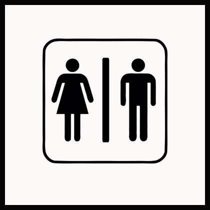 Restroom Sign I | Wall Decals 