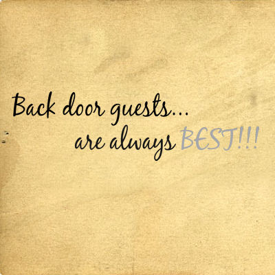 Back Door Guests Wall Decals Trading Phrases