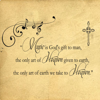Music Art Of Heaven Wall Decals  