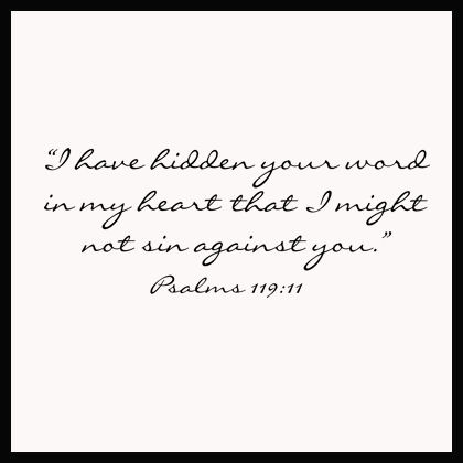 Hidden Your Work In My Heart Wall Decals  