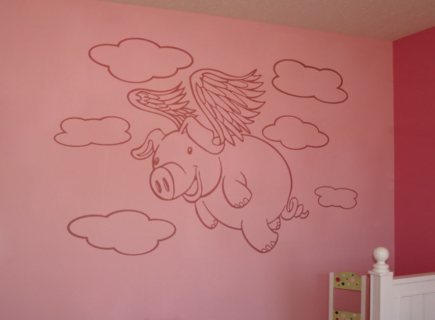 When Pigs Will Fly Wall Decals