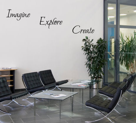 Imagine Explore Create Wall Decals   