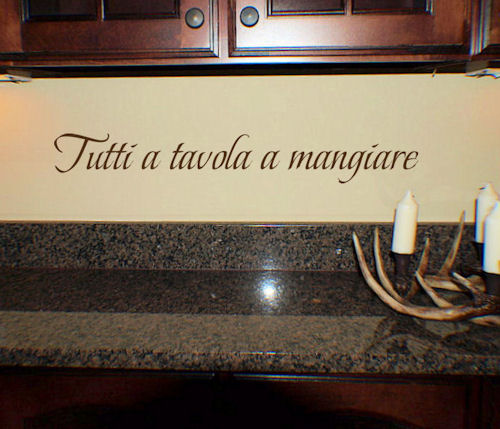 Tutti A Tavola A Mangiare Wall Decals   