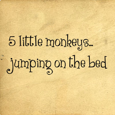 Five Little Monkeys Wall Decals   
