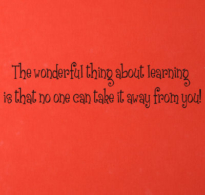 Wonderful Thing About Learning Wall Decals   