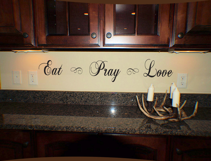 Script Eat Pray Love Wall Decals   