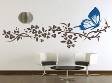 Butterfly Blossom Branch Nature Wall Decals
