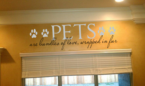 Pets Are Bundles Of Fur Wall Decals   