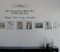 Grandchildren Bring Joy Names Wall Decals   