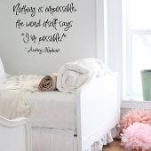 Hepburn Nothing Impossible Wall Decals   