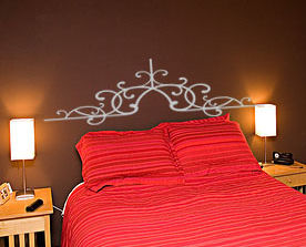 Wrought Iron Headboard | Wall Decals