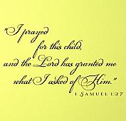 I Prayed For This Child Samuel Wall Decals  