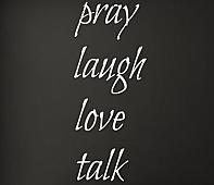 Bilbo Pray Laugh Love Talk Wall Decals  