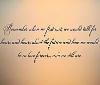 Remember When We First Met Wall Decals   