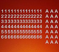 Numbers One To Six And A Printed Decal