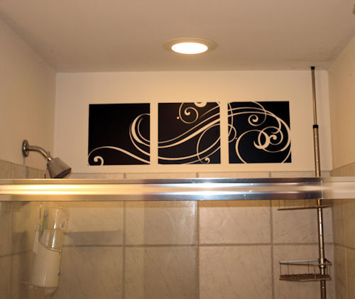 Large Triple Panel Swirl Scrolls Wall Decals 
