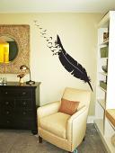 Feather Flock Wall Decals   