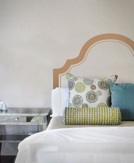 Modern Cut Out Headboard Decal
