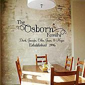 First Names Last Name Est Date Wall Decals 