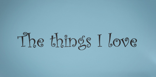 The Things I Love Decal