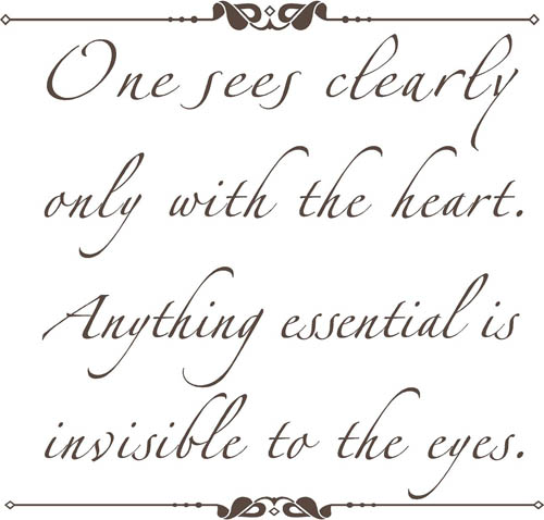 Clearly Only With Your Heart | Wall Decals
