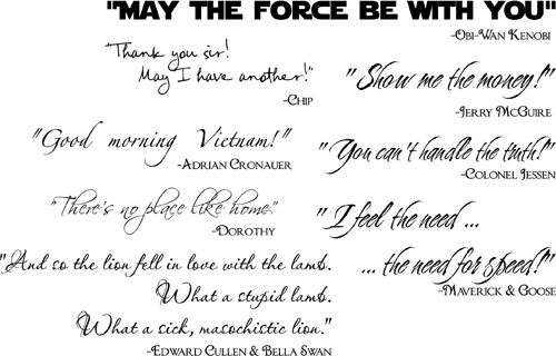 Movie Quotes | Wall Decals