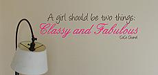 Classy & Fabulous | Wall Decals