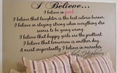 I Believe In Pink Wall Decal