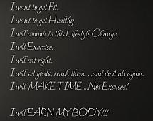 Earn My Body Wall Decals